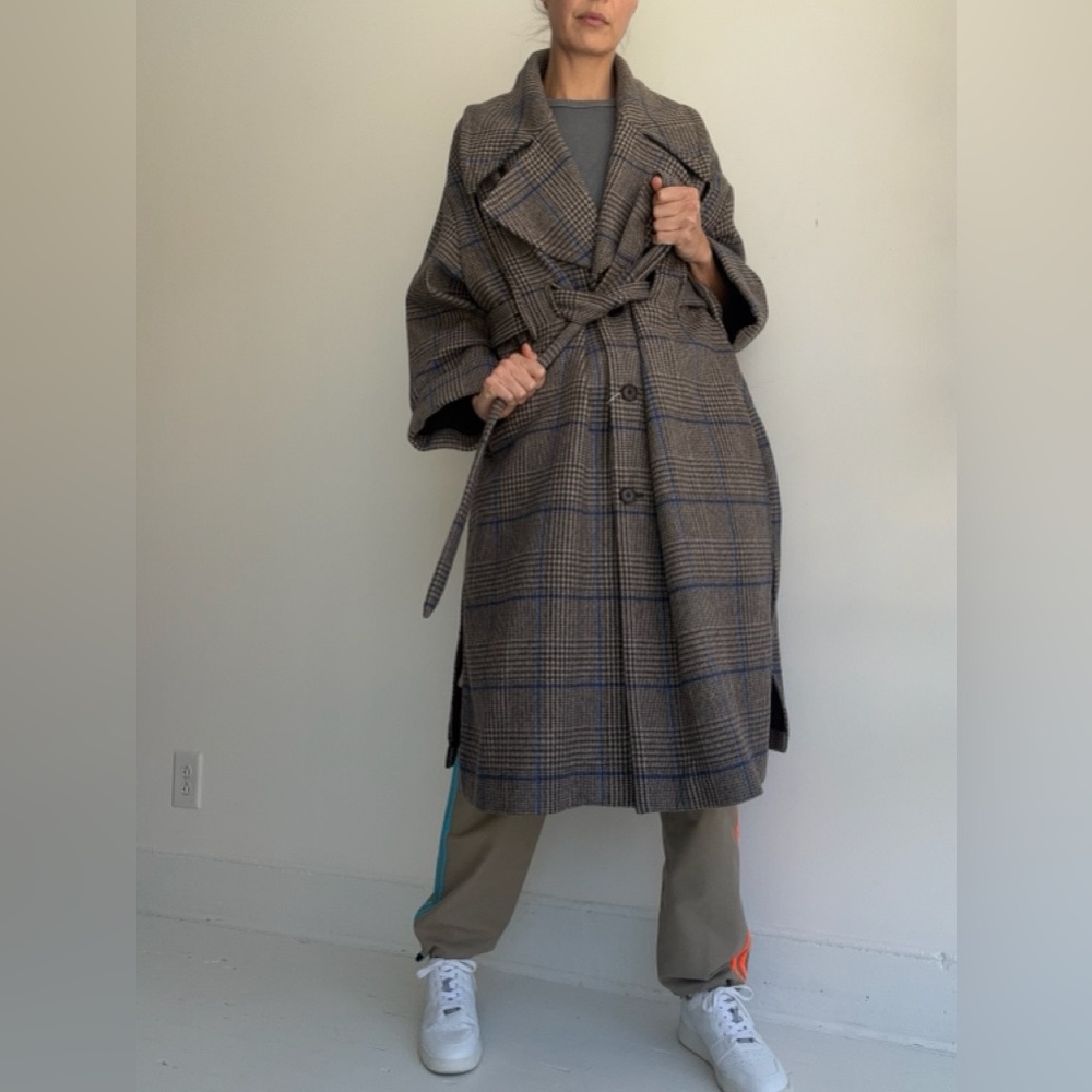 & Other Stories Oversized Plaid Wrap Coat